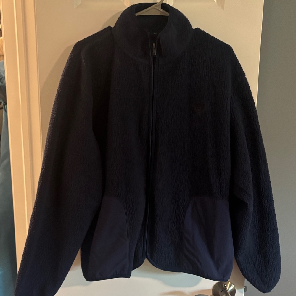 Nike Navy Blue Fleece Jacket